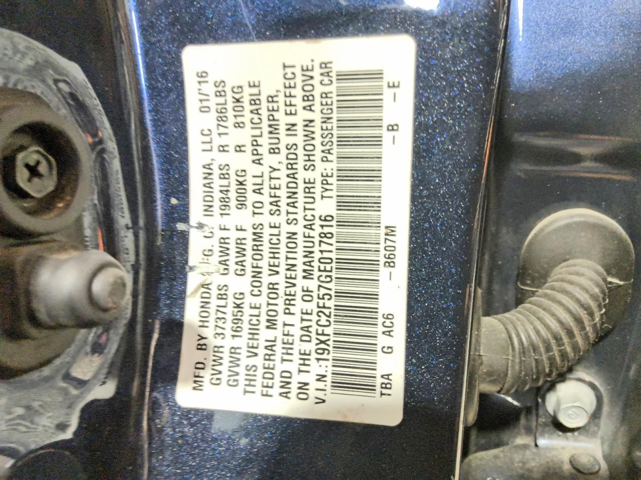 2016 HONDA CIVIC