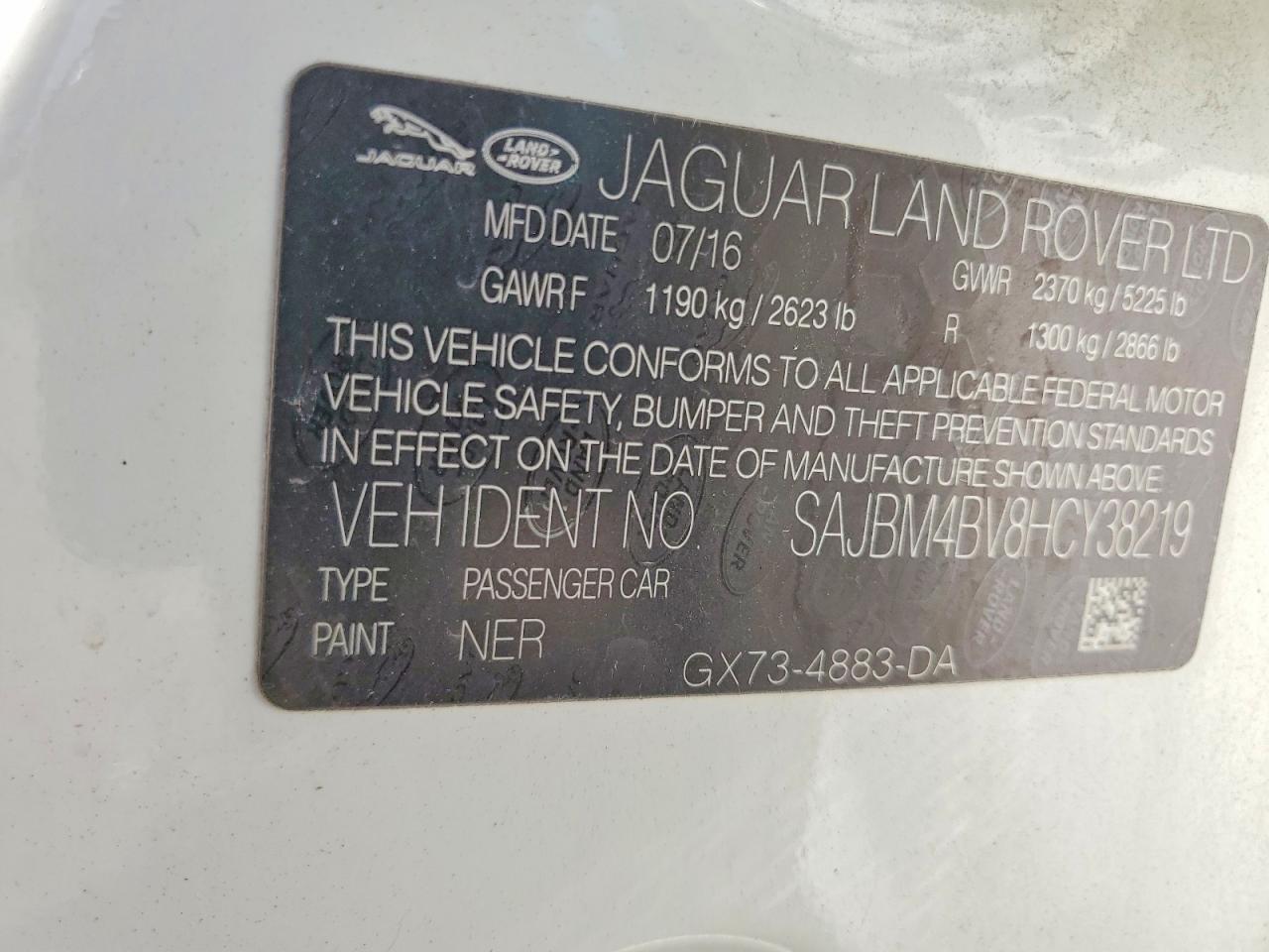 2017 JAGUAR XF