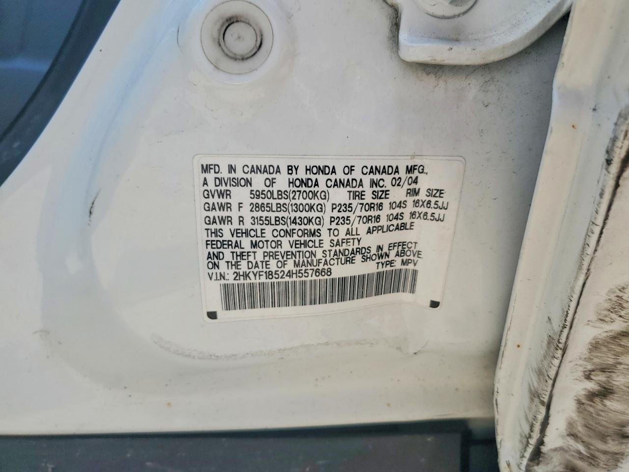 2004 HONDA PILOT