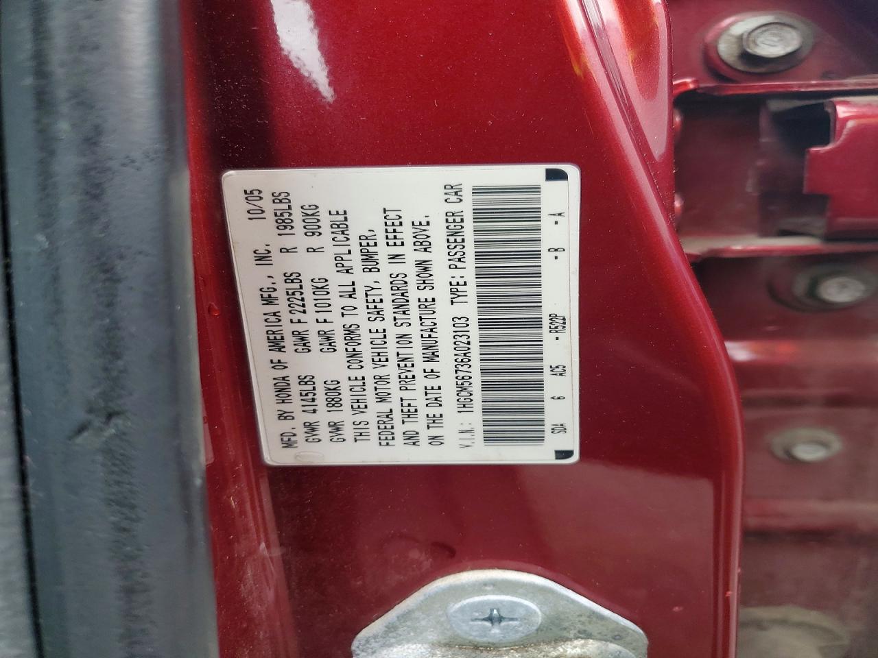 2006 HONDA ACCORD