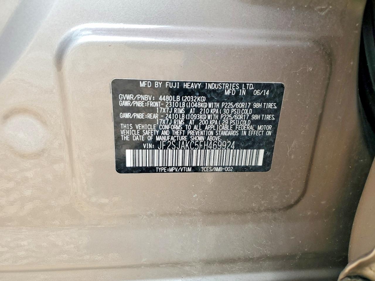 2015 SUBARU FORESTER