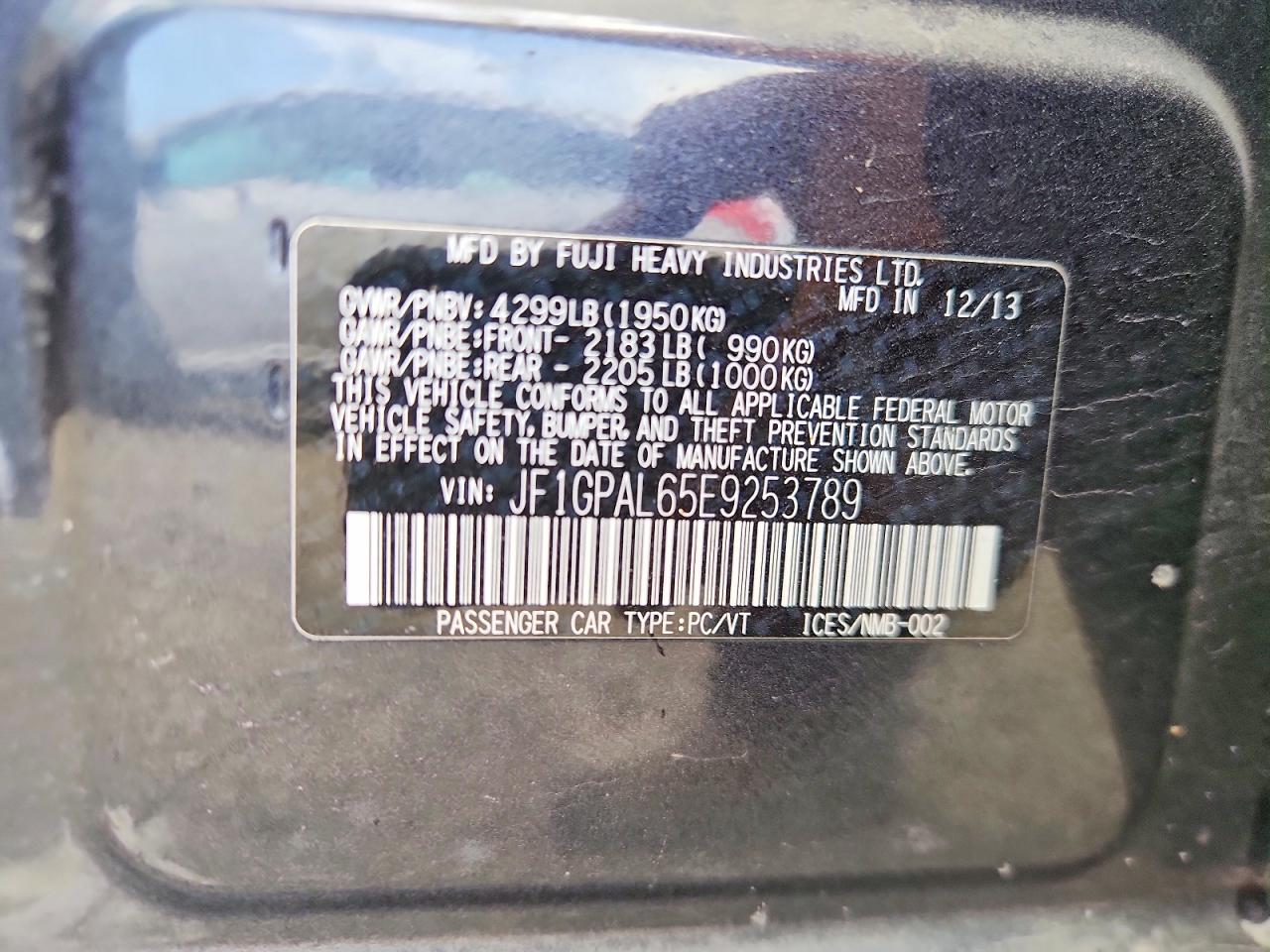 2014 SUBARU IMPREZA