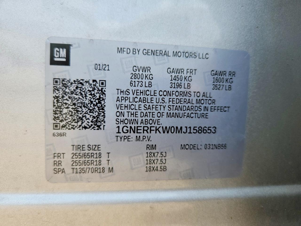 2021 CHEVROLET TRAVERSE