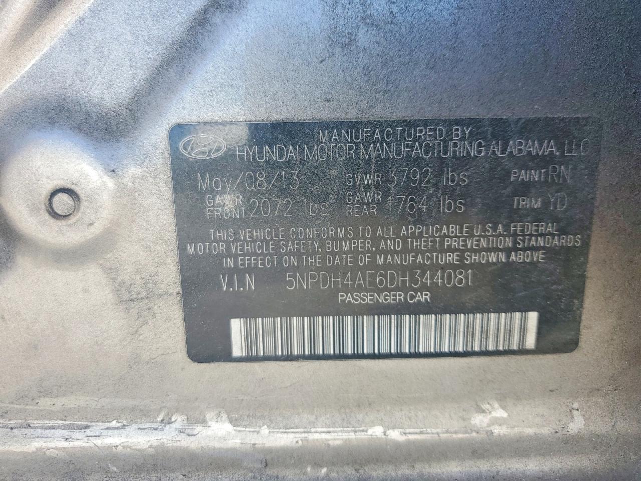 2013 HYUNDAI ELANTRA