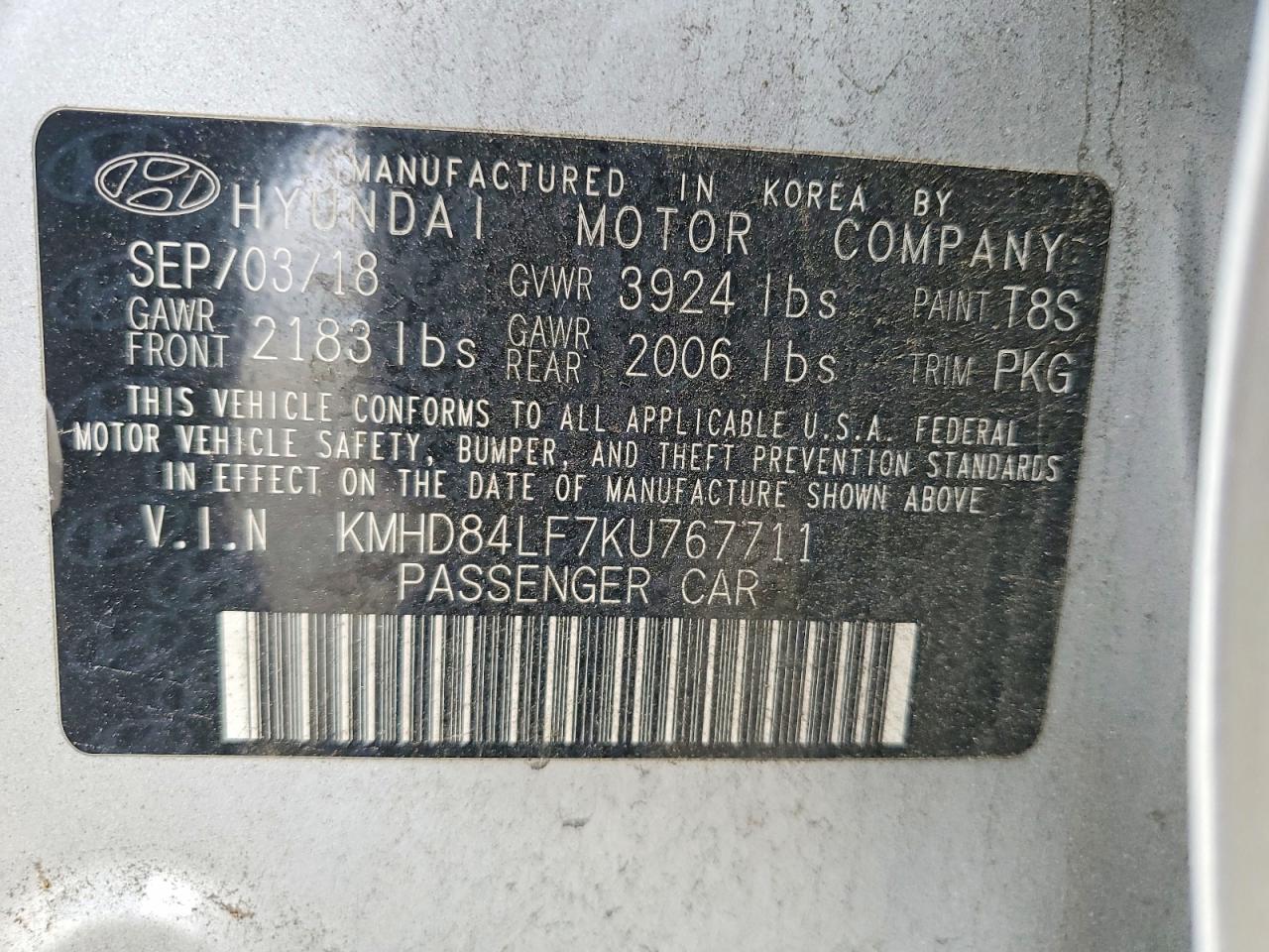 2019 HYUNDAI ELANTRA