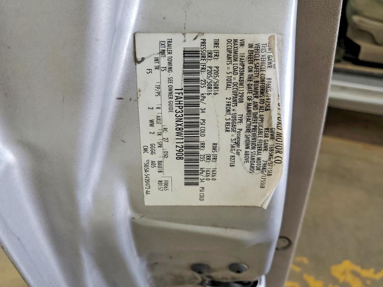 2008 FORD FOCUS