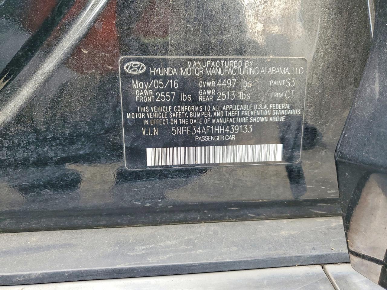 2017 HYUNDAI SONATA