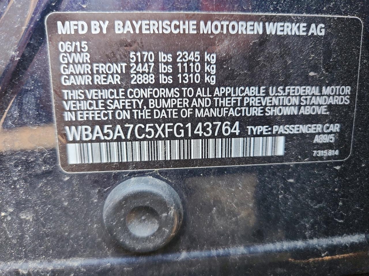 2015 BMW 5 SERIES
