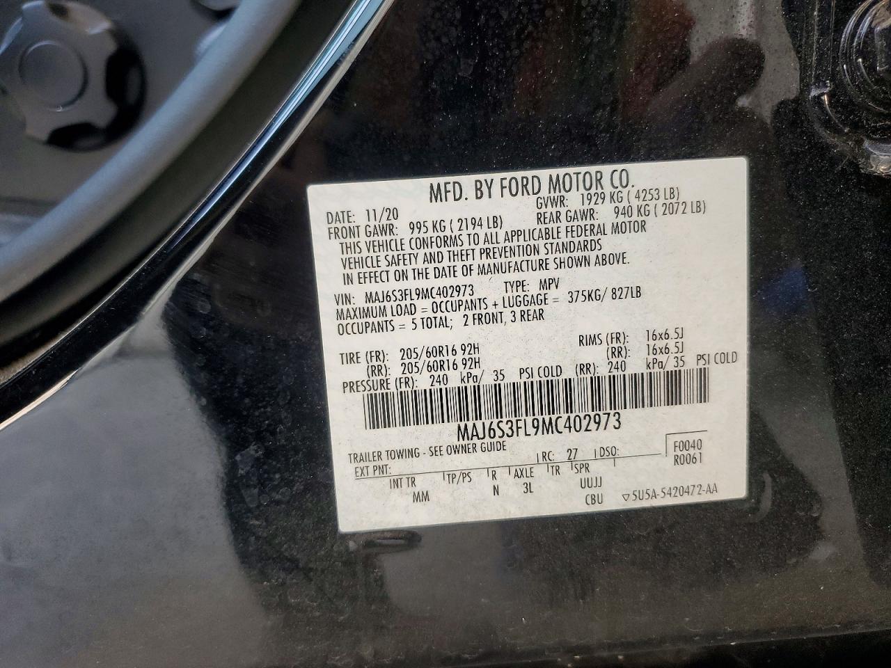 2021 FORD ECOSPORT