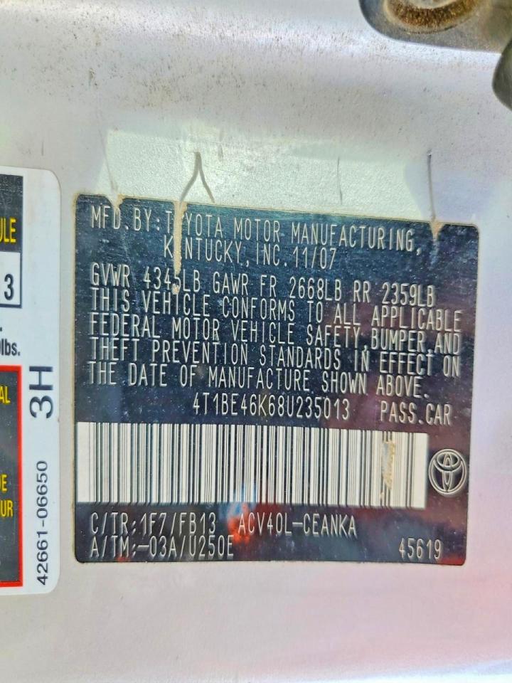 2008 TOYOTA CAMRY