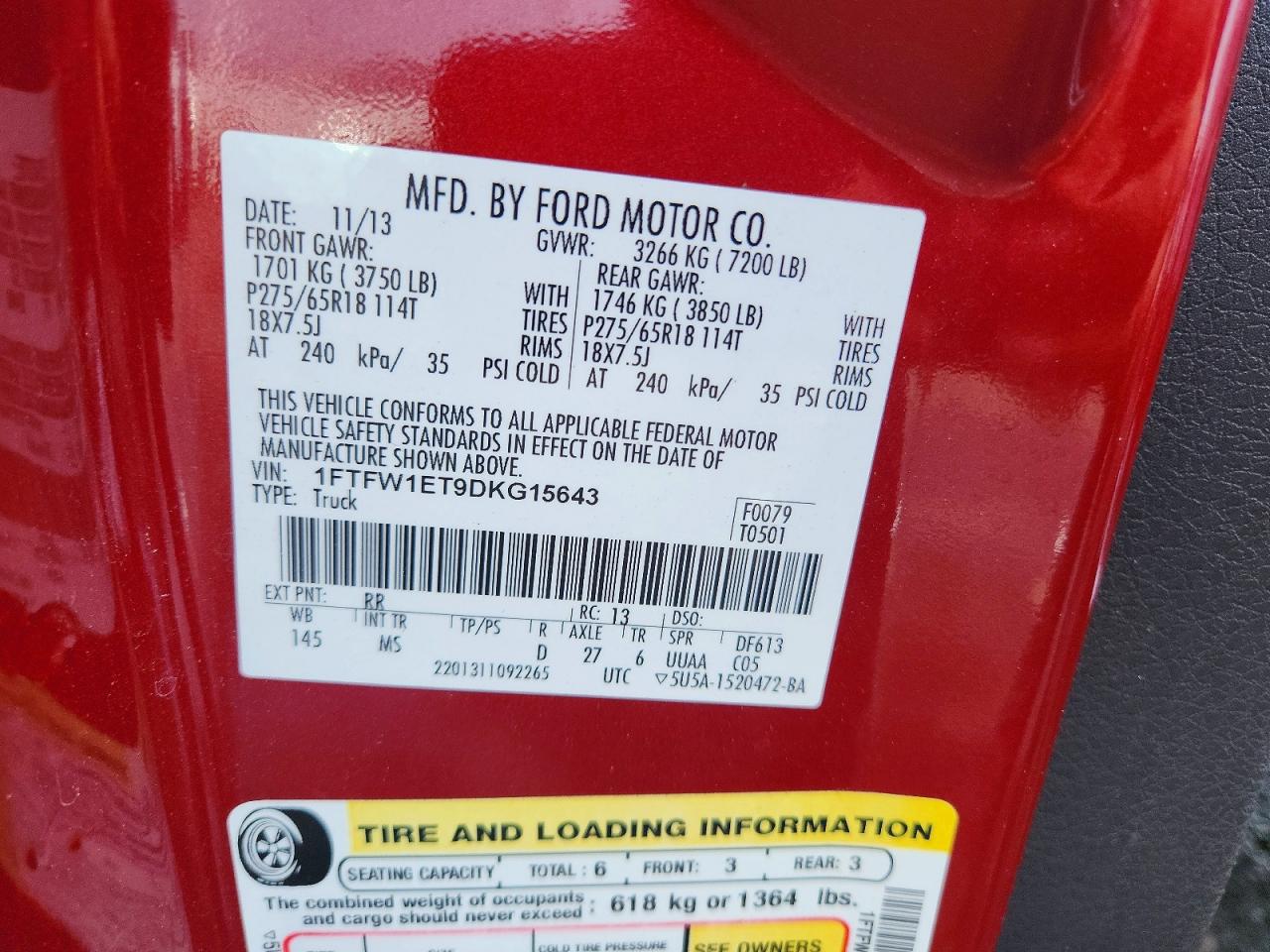 2013 FORD F150