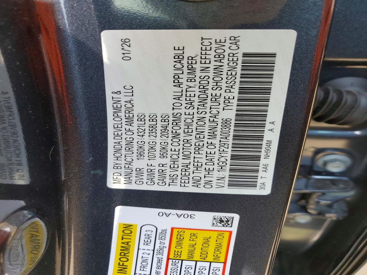 2026 HONDA ACCORD