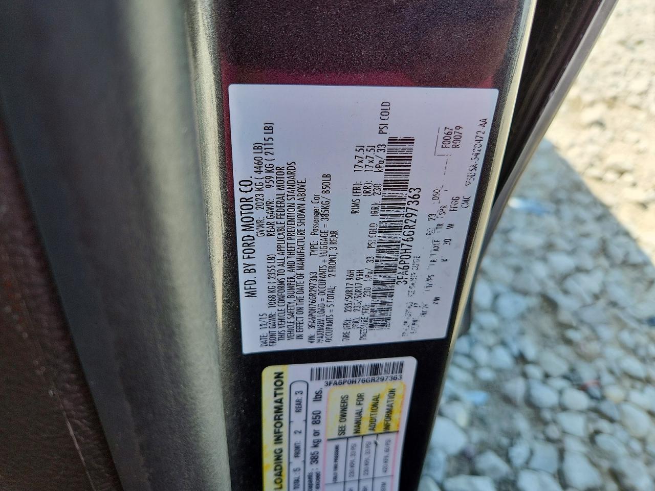 2016 FORD FUSION