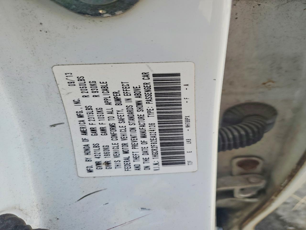 2014 HONDA ACCORD