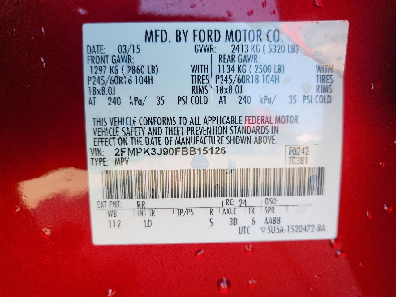 2015 FORD EDGE