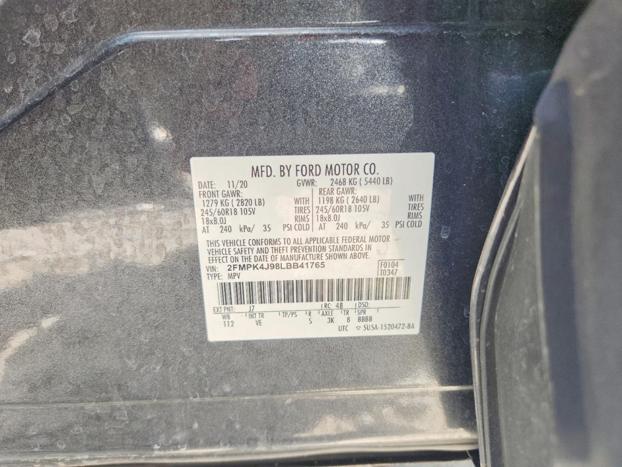 2020 FORD EDGE