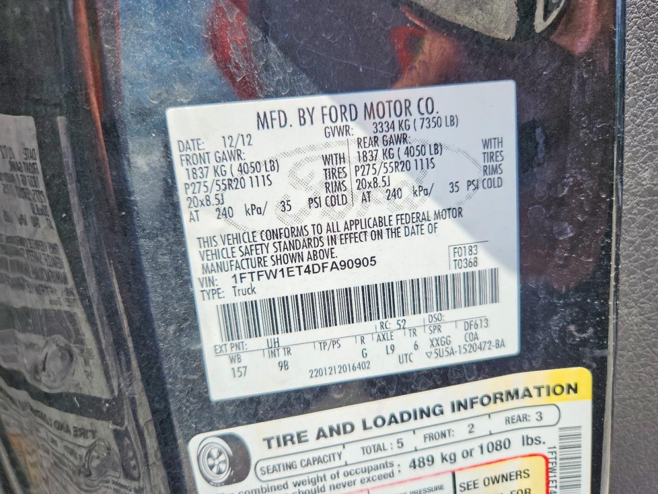 2013 FORD F150