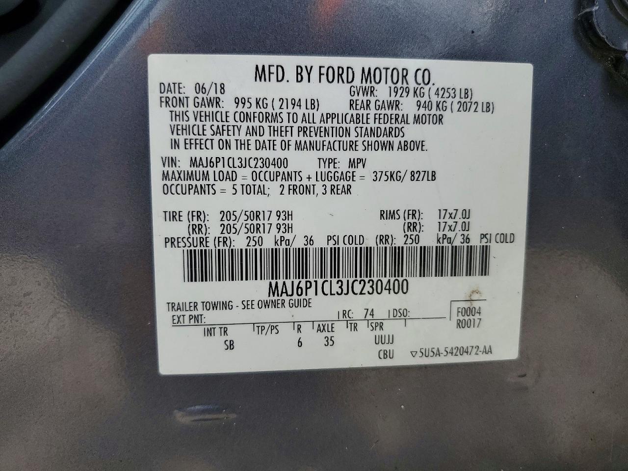 2018 FORD ECOSPORT