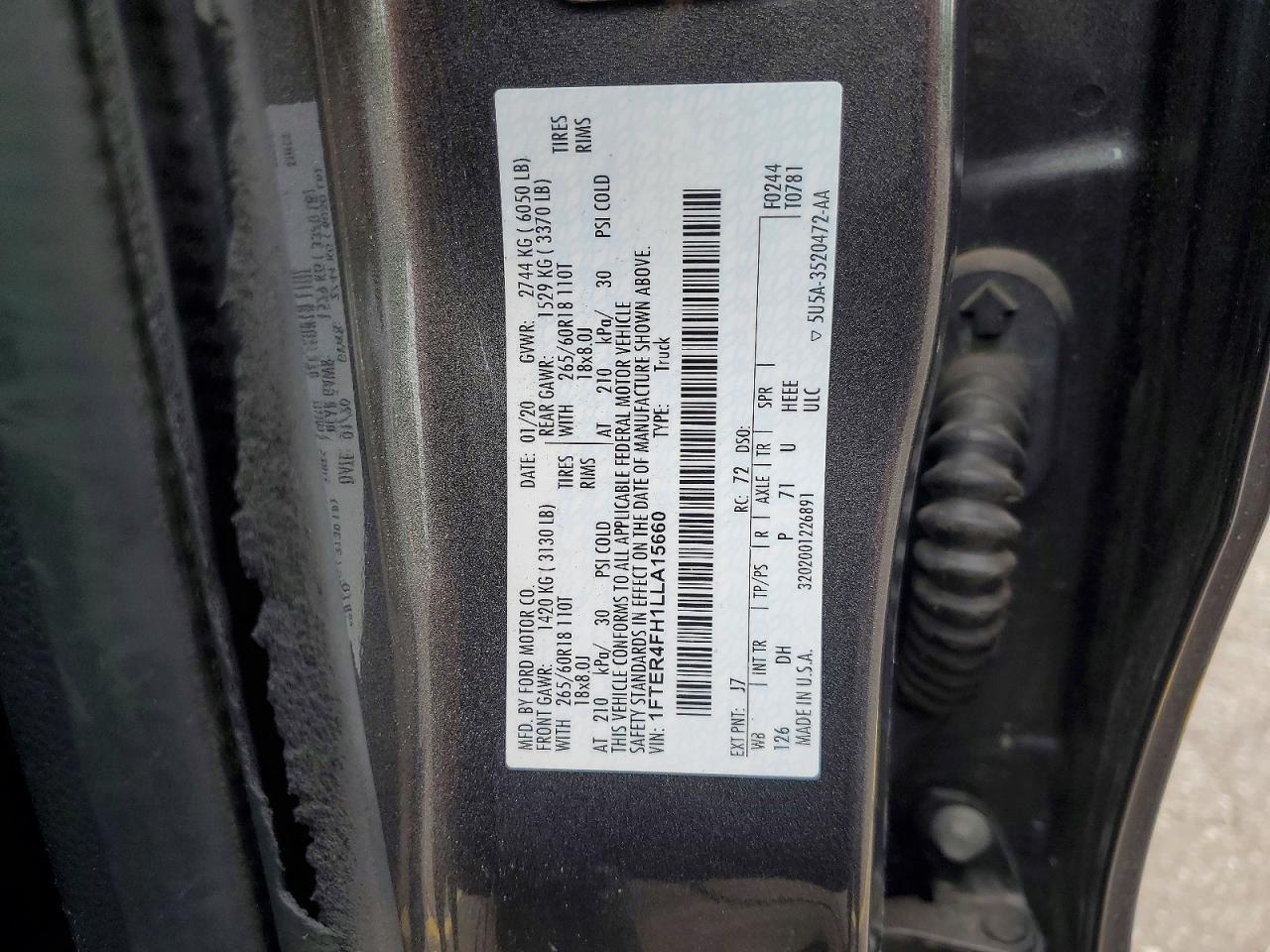 2020 FORD RANGER