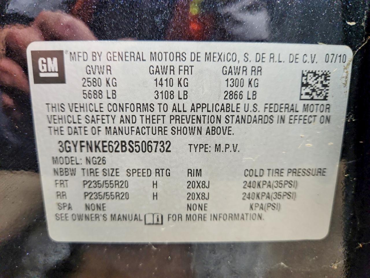 2011 CADILLAC SRX