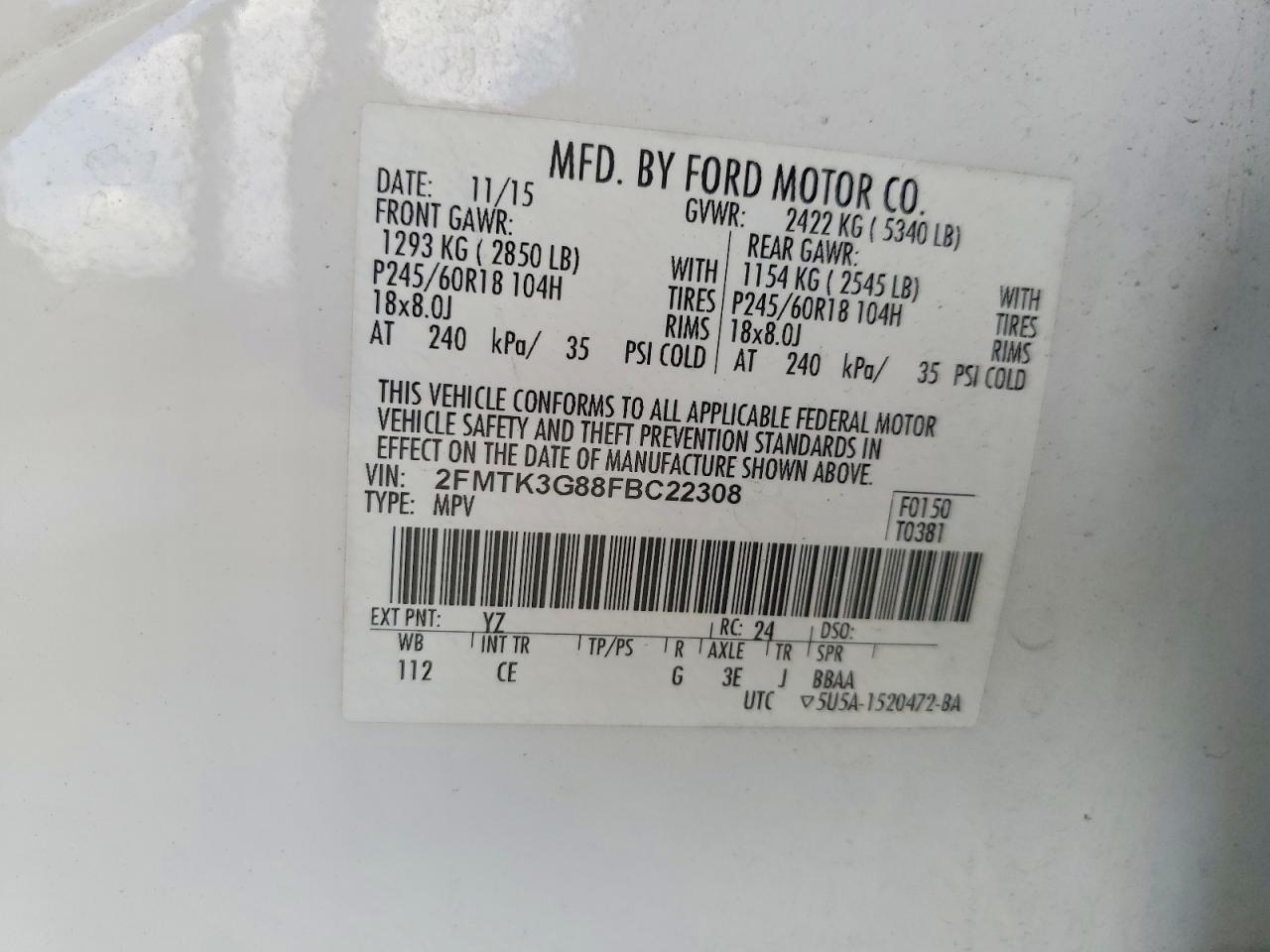2015 FORD EDGE