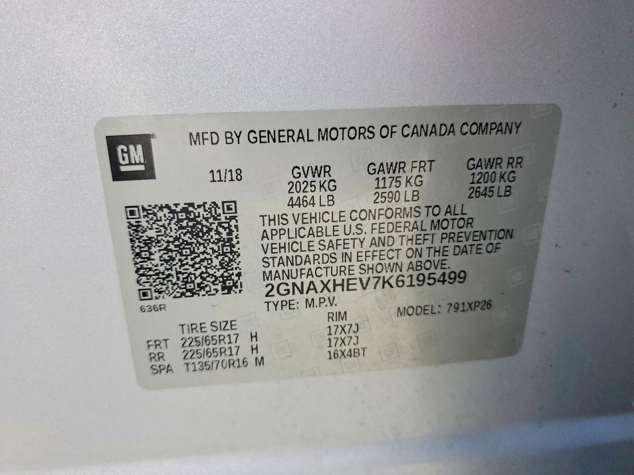 2019 CHEVROLET EQUINOX