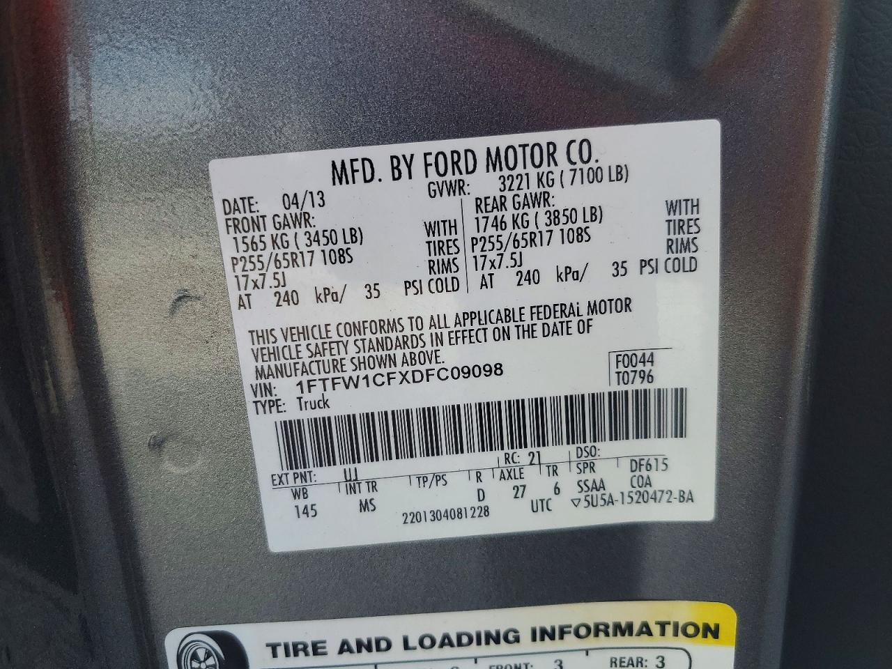 2013 FORD F150