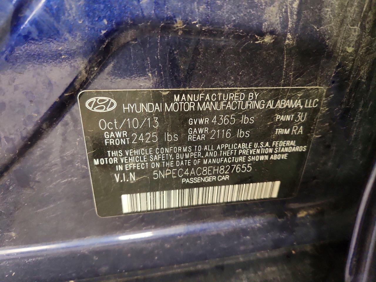 2014 HYUNDAI SONATA