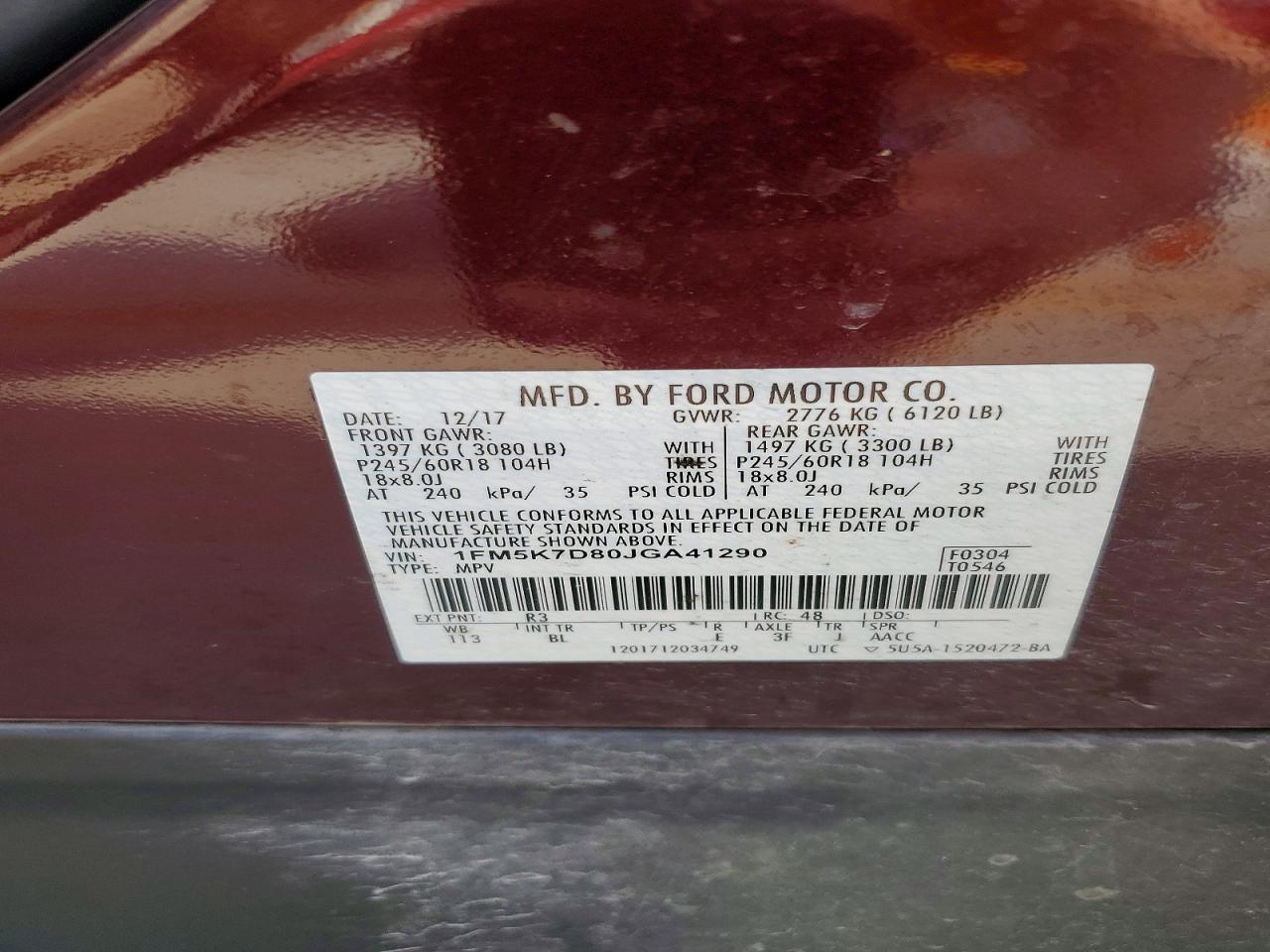 2018 FORD EXPLORER