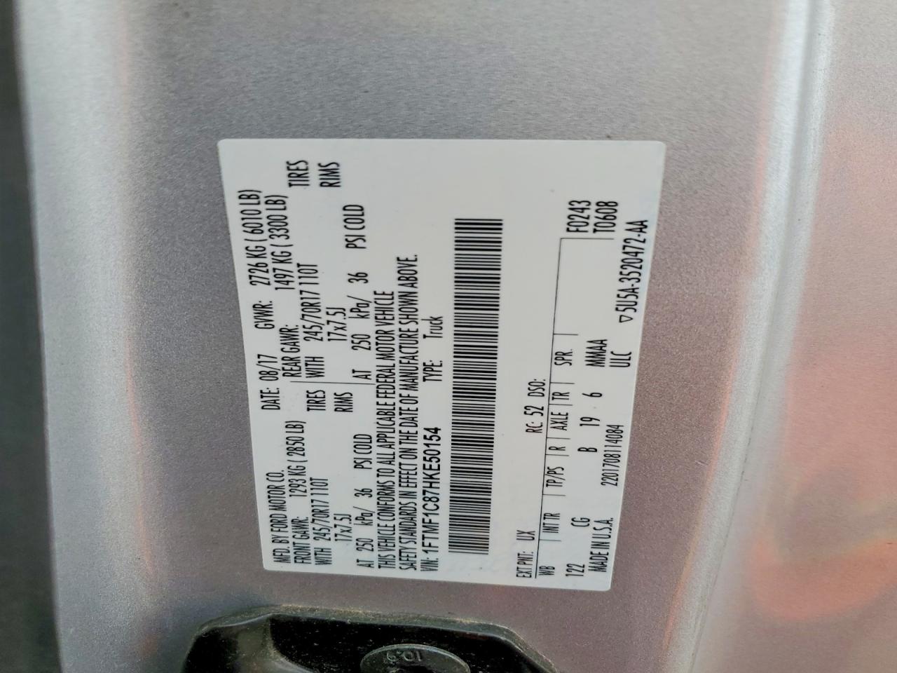 2017 FORD F150