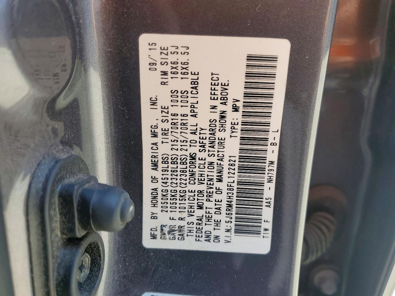 2015 HONDA CRV