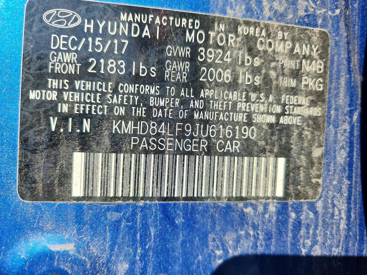 2018 HYUNDAI ELANTRA