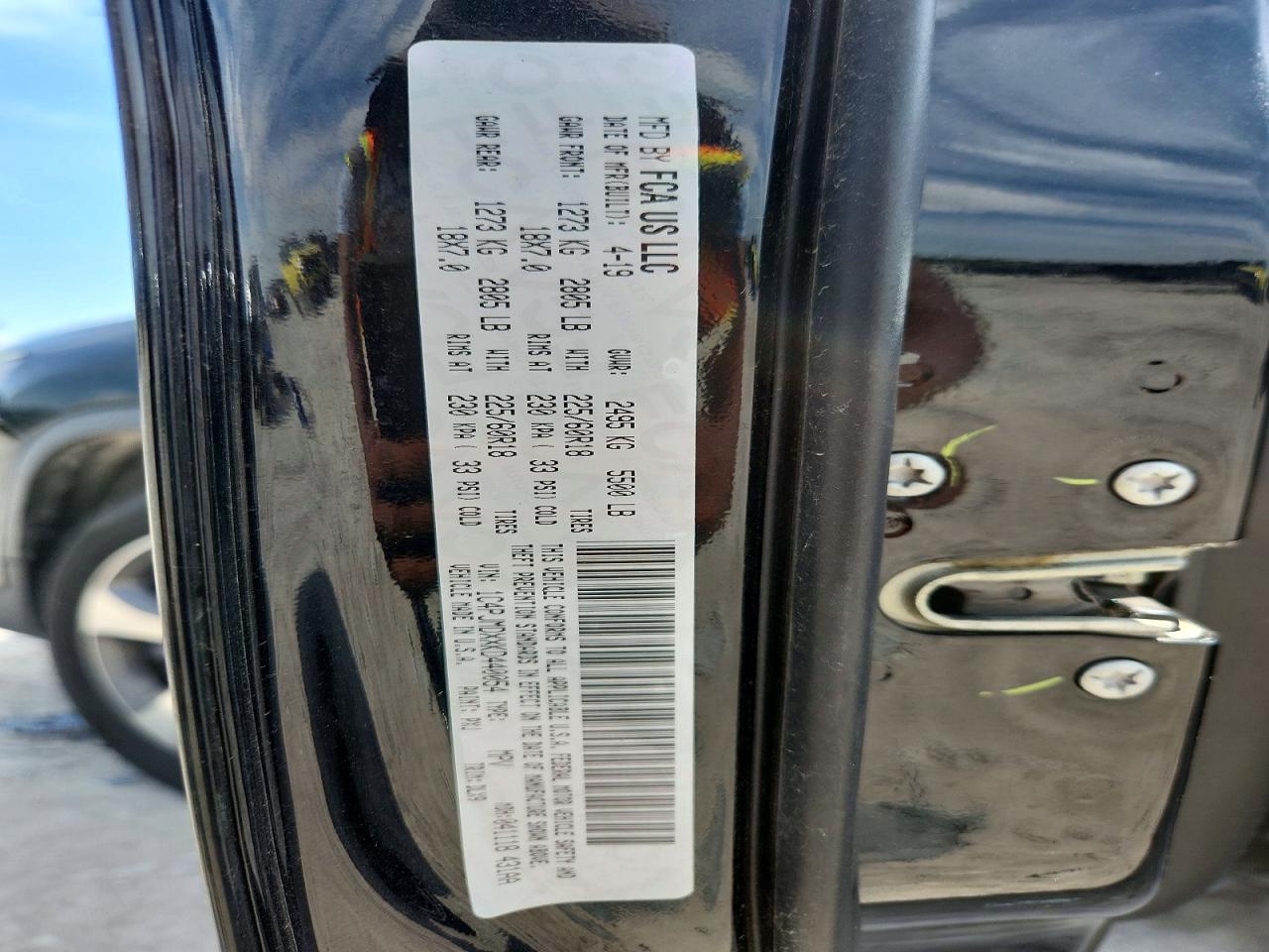 2019 JEEP CHEROKEE