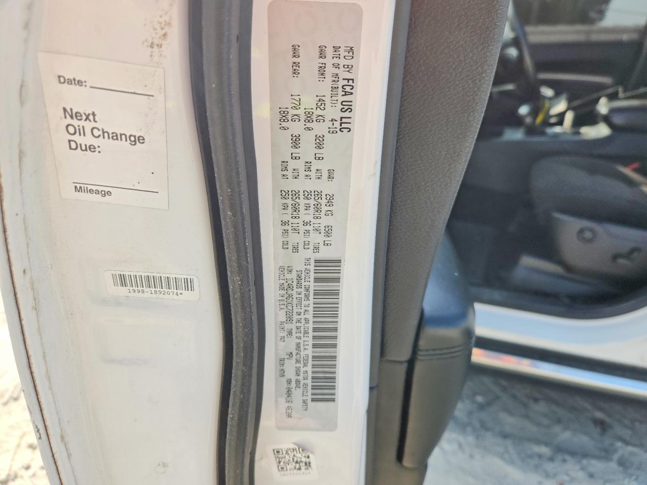 2019 DODGE DURANGO