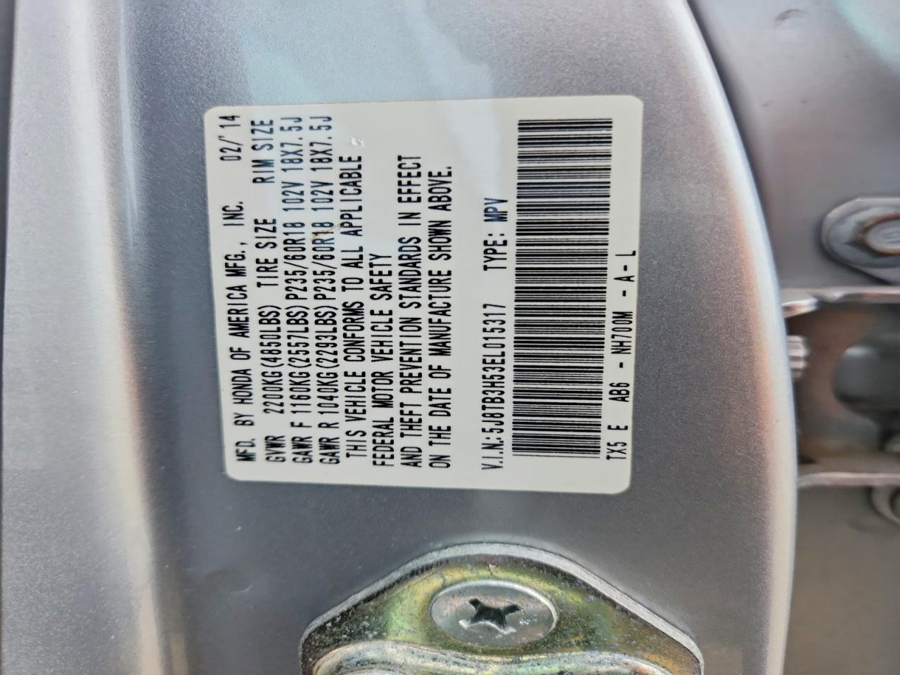 2014 ACURA RDX