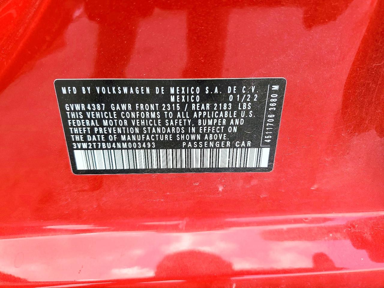 2022 VOLKSWAGEN JETTA