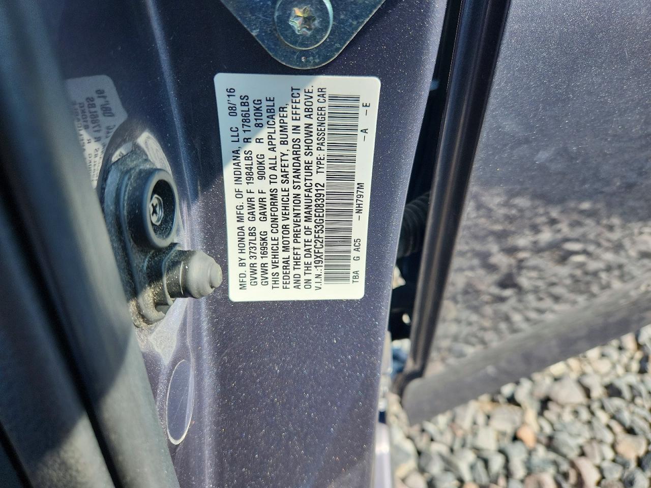 2016 HONDA CIVIC