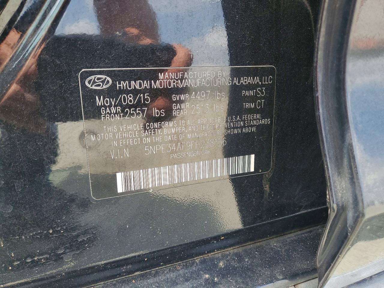 2015 HYUNDAI SONATA