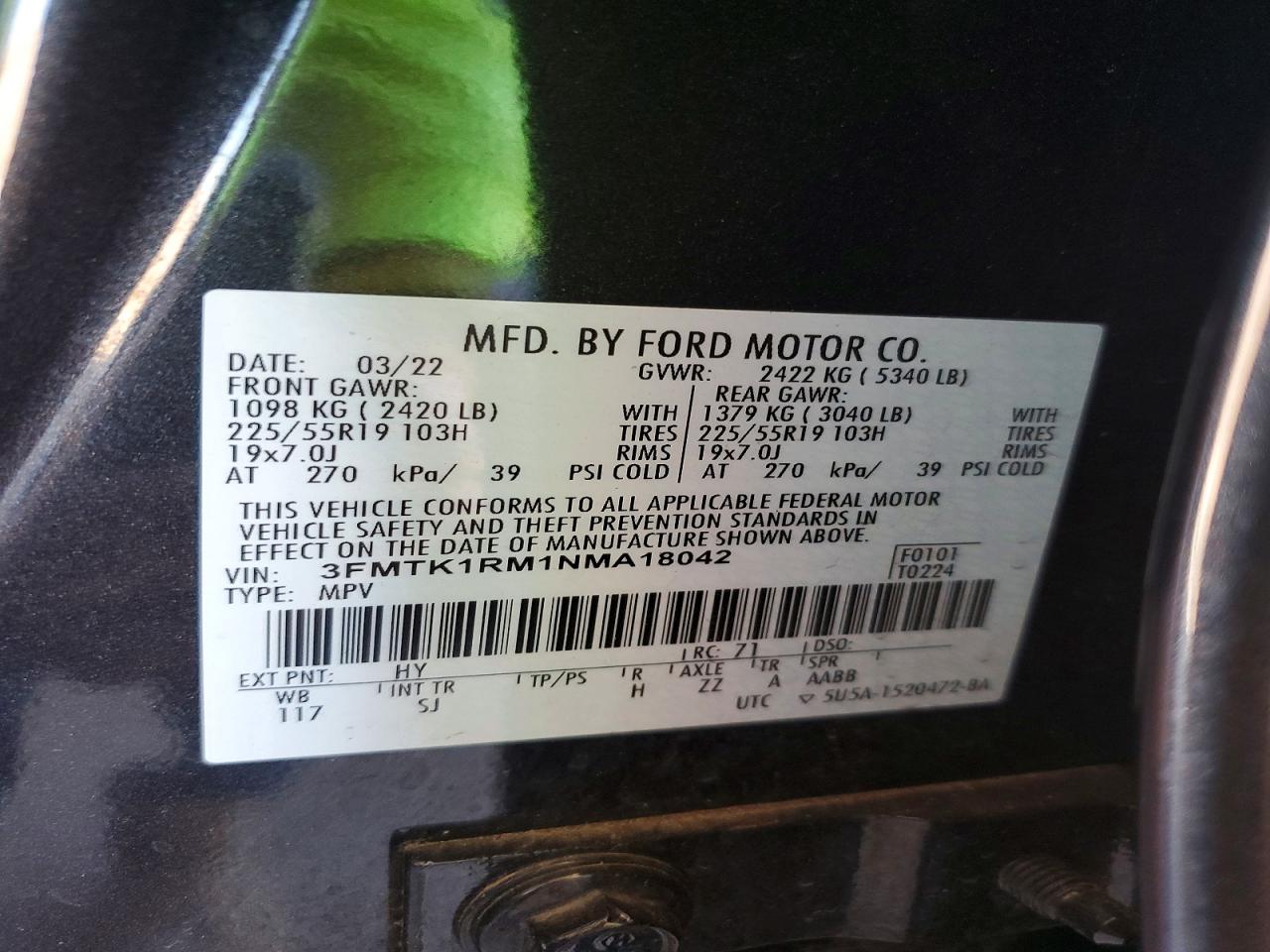 2022 FORD MUSTANG