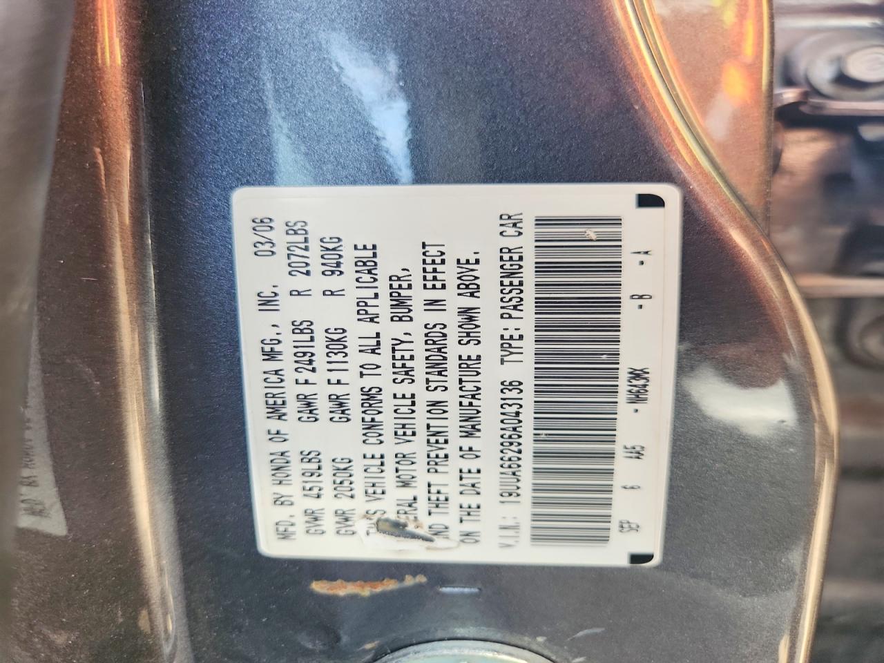 2006 ACURA TL