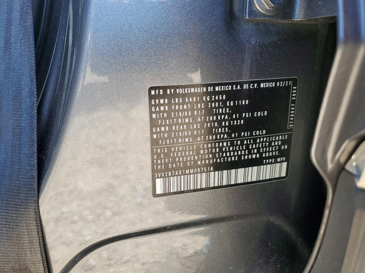 2021 VOLKSWAGEN TIGUAN