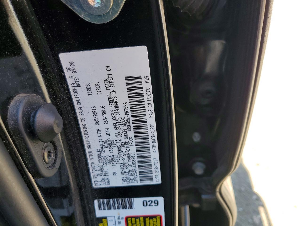 2020 TOYOTA TACOMA