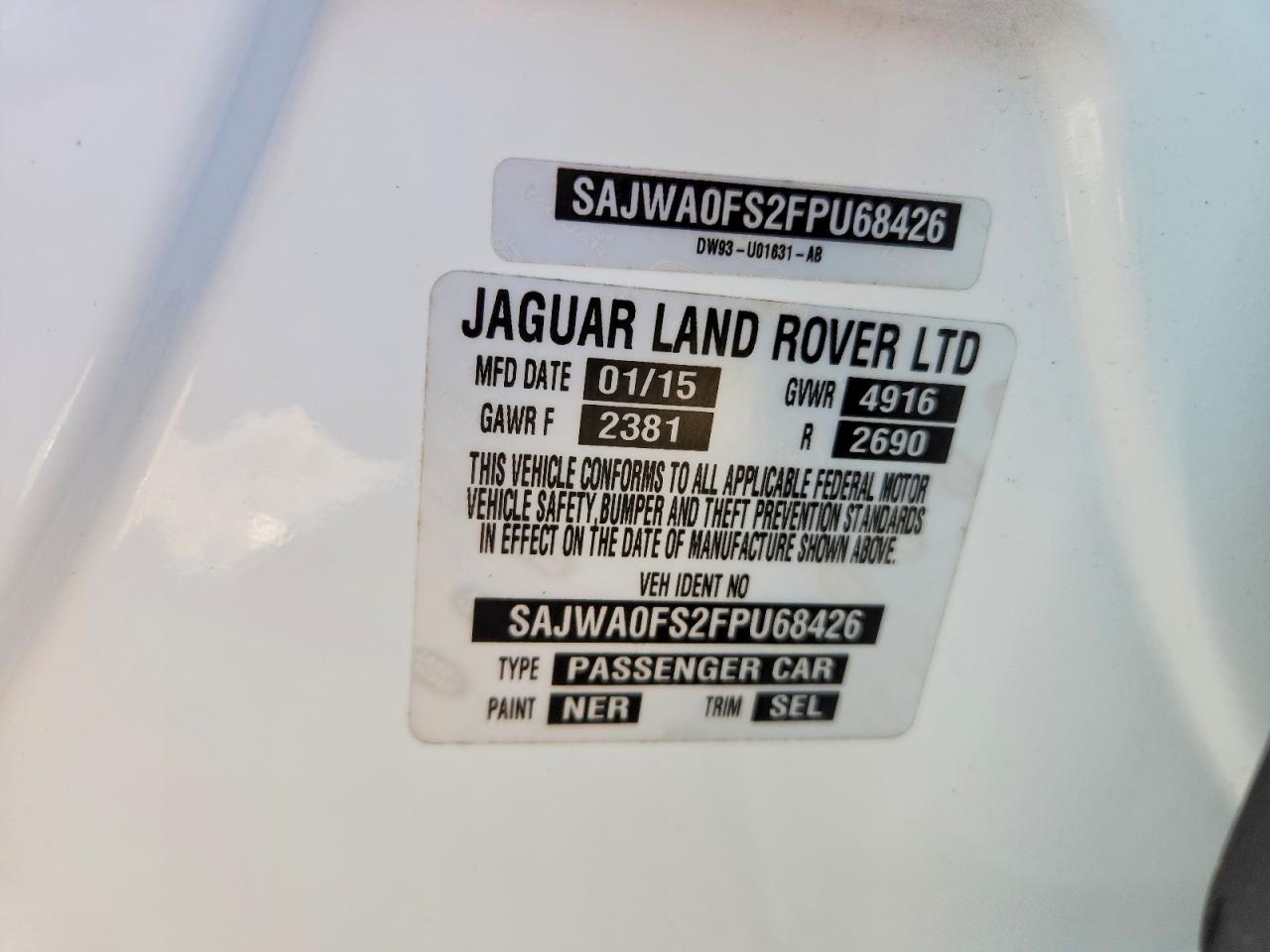 2015 JAGUAR XF