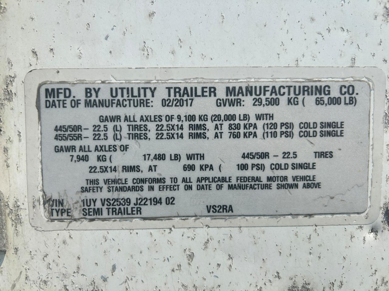 2025 UTILITY TRAILER MANUFACTURE REEFER TRL