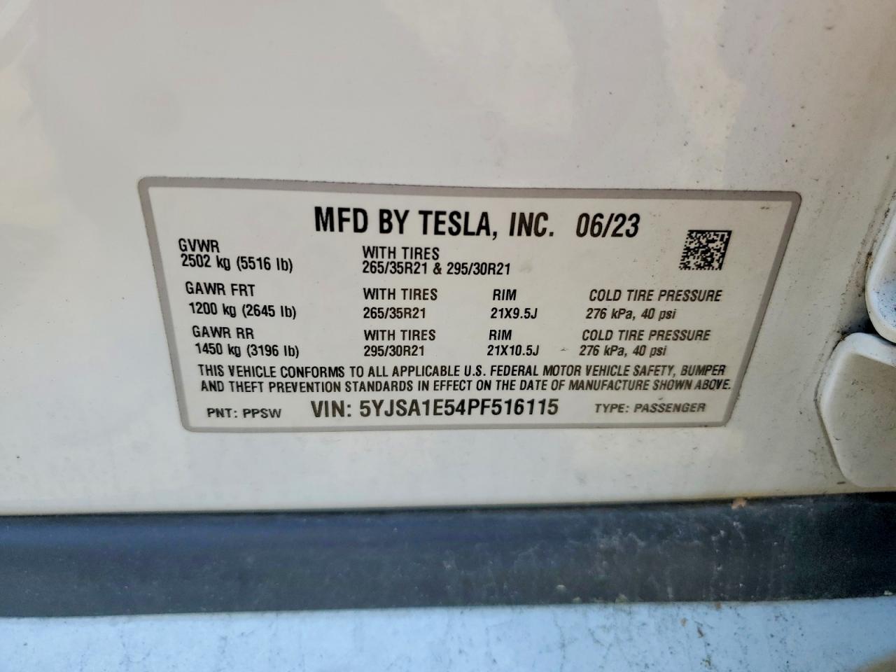 2023 TESLA MODEL S