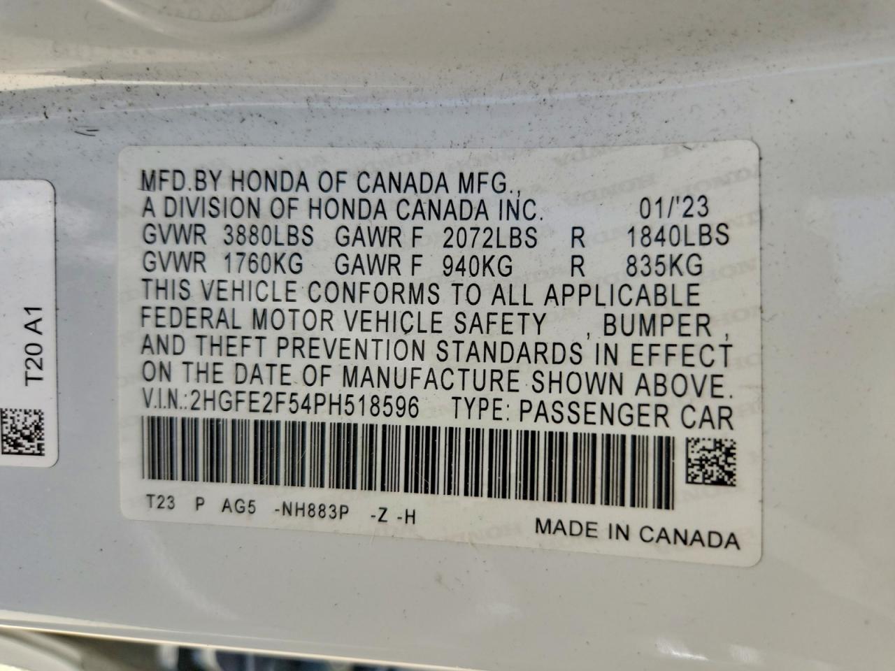 2023 HONDA CIVIC
