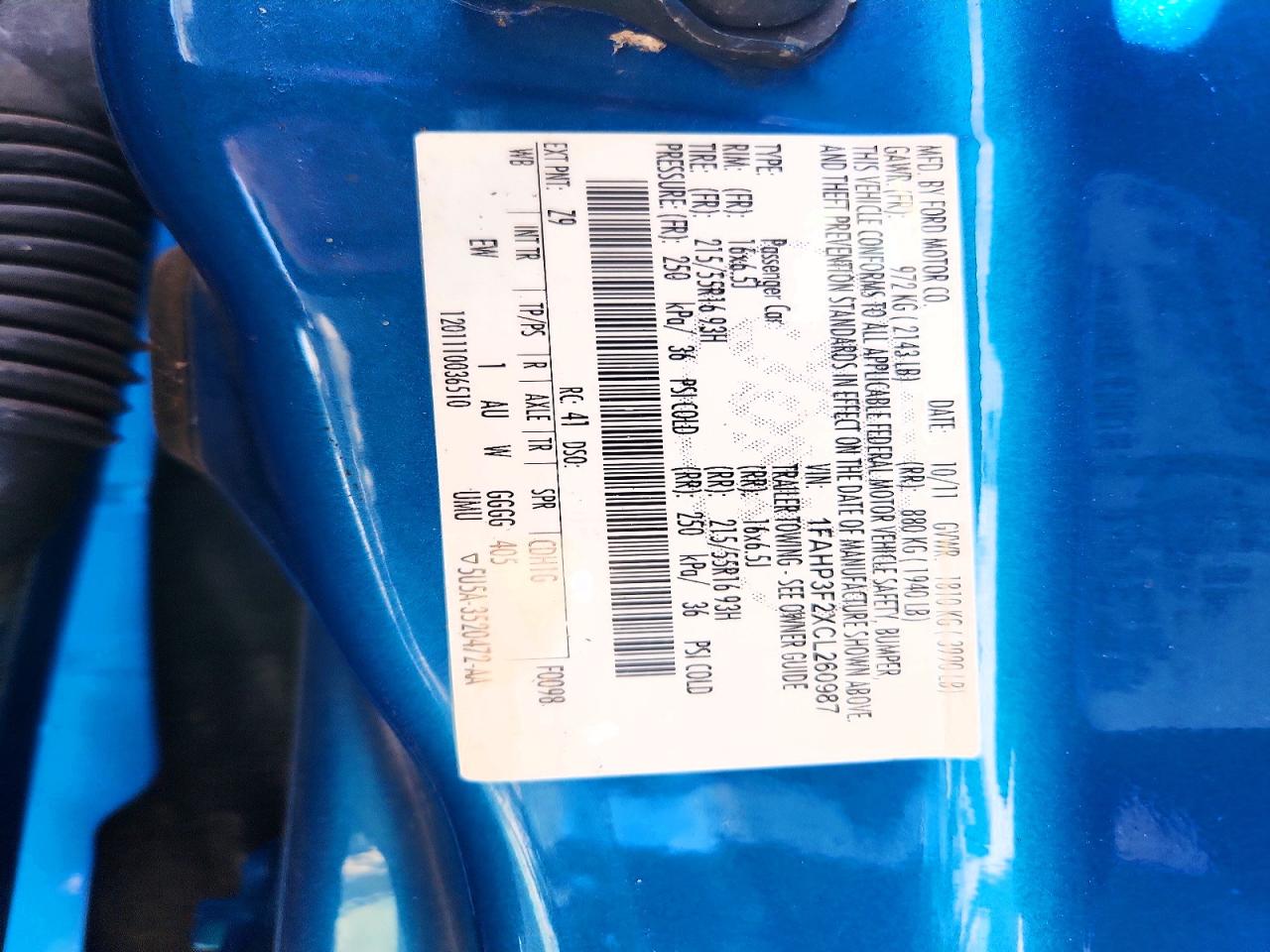 2012 FORD FOCUS