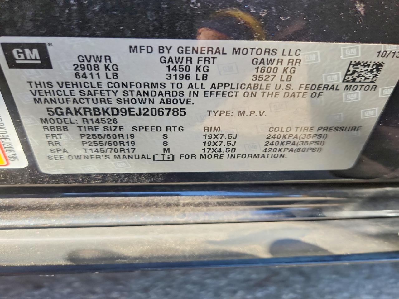 2014 BUICK ENCLAVE