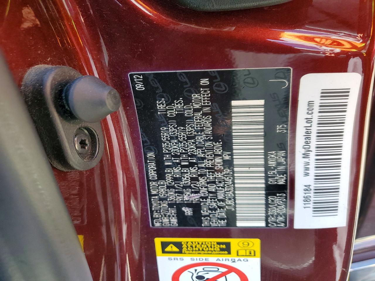 2013 LEXUS RX450