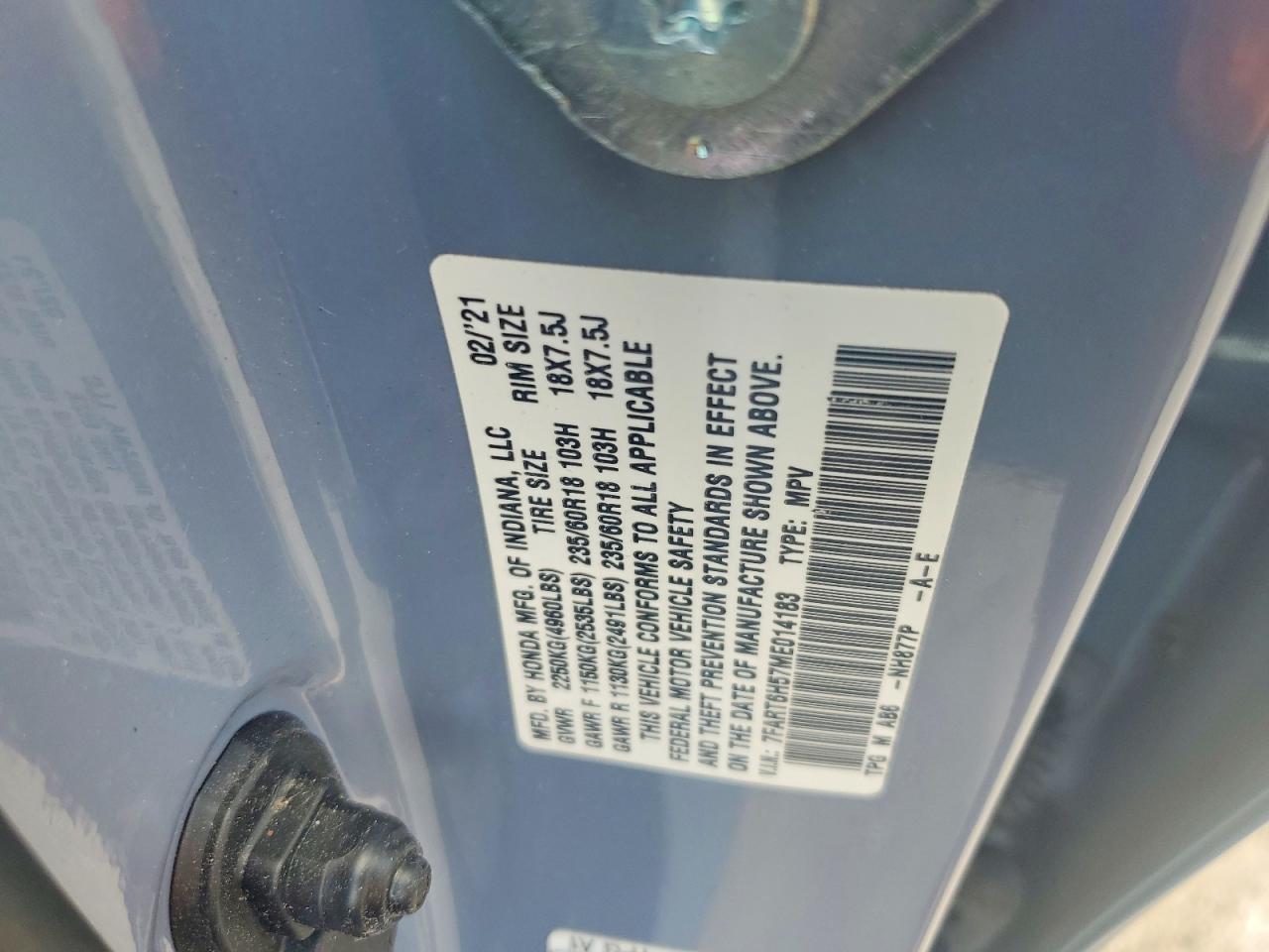 2021 HONDA CRV